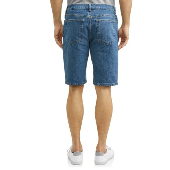 George Men's and Big Men's 100% Cotton 5 Pocket Jean Shorts 46 BLUE MEDIUM - Picture 2 of 3
